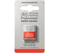 Winsor & Newton Professional - Vernici ad acquerello, vivaci e resistenti alla luce, pigmenti per artisti, 1/2 GODET, colore: Lacca Scarlatta