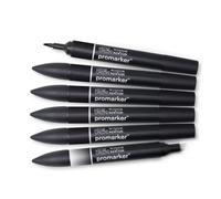 PROMARKER PANTONE PENNARELLI WINSOR&NEWTON SET BLACK & BLENDER PANTONI MARKER