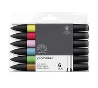 Winsor & Newton ProMarker - 6 Pennarelli Toni Medi