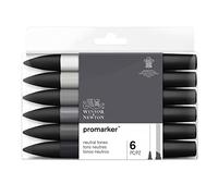 Winsor & Newton ProMarker Twin-Tip Grafico Evidenziatori Neutro Tonalità Set Di