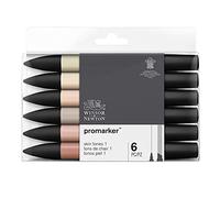 Winsor Newton ProMarker Pennarelli Twin Tip Tonalità Pelle #1, Set da 6