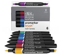 Winsor & Newton Brush Marker - 6 Pennarelli Toni Intensi pantone