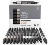 Winsor & Newton ProMarker Brush Set 12 Count Neutral Tones