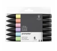 Winsor & Newton ProMarker Doppia Punta Grafico Marcatori Penne Pastello Set Di 6