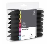 Winsor & Newton, Promarker, Essential Colours II, Set of 12+1 Blender, Alcohol B