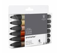 PROMARKER PANTONE PENNARELLI WINSOR&NEWTON SET 6 COLORI TERRA PANTONI MARKER