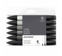 Winsor & Newton ProMarker Twin-Tip Grafico Evidenziatori Neutro Tonalità Set Di