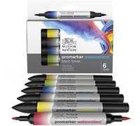 Winsor & Newton ProMarker Watercolour - Tonalità di Base - Set di 6 Pennarelli