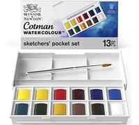ACQUERELLI COTMAN SET TASCABILE PER BOZZETTI 1/2 GODET - 14 PZ