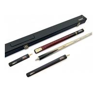 Winsport Set di stecche Ronnie O'sullivan RS-3, stecca da 2 pezzi, valigetta, 2 prolunghe, pelle adesiva da 10 mm, filettatura rapida, passo 3/4