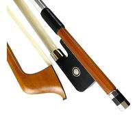 WinsterBow Brazilwood - Archetto per violino, viola, violoncello, in ebano, con crine di cavallo naturale (archetto in violoncello 1/8)