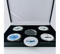 Winston Churchill - Combattente Aerei x5 Argento Placcato Moneta Set IN A