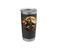 Winston Churchill Jack O Lantern Pumpkin Moon - Scopa a forma di zucca Bicchiere termico in acciaio inox doppia parete