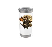 Winston Churchill Jack O Lantern Pumpkin Moon - Scopa a forma di zucca Bicchiere termico in acciaio inox doppia parete