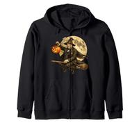 Winston Churchill Jack O Lantern Pumpkin Moon - Scopa a Forma di Zucca Felpa con Cappuccio