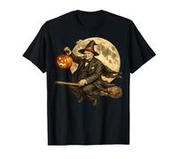 Winston Churchill Jack O Lantern Pumpkin Moon - Scopa a Forma di Zucca Maglietta