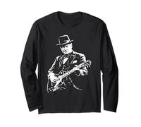 Winston Churchill Suonare Chitarra Design Maglia a Manica