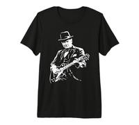 Winston Churchill Suonare Chitarra Design Maglietta Premium