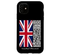Winston Churchill We Shall Never Surrender - Bandiera del Regno Unito Custodia per iPhone 11