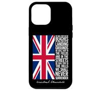 Winston Churchill We Shall Never Surrender - Bandiera del Regno Unito Custodia per iPhone 12 Pro Max