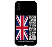 Winston Churchill We Shall Never Surrender - Bandiera del Regno Unito Custodia per iPhone XS Max