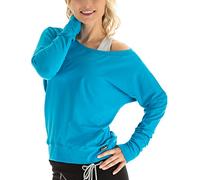 Winston Hape - Maglia a Maniche Lunghe per Il Tempo Libero, per Sport, Danza e Fitness, Donna, Longsleeve Freizeit Sport Dance Fitness, Turchese, XS