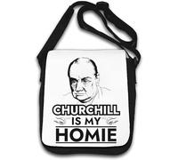 Winston is My Homie - Borsa a tracolla, colore: Bianco