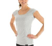 Winston, Maglia a Maniche Corte WTR4 per Fitness, Tempo Libero, Yoga e Pilates., Donna, WTR4-GREY-MELANGE-M, Grigio, M