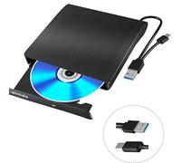 wintale Unità DVD esterna Bluray, lettore Blu-ray portatile 3D esterno con USB 3.0 e doppia porta di tipo C, lettore Blu Ray esterno adatto per Windows XP/7/8/10/11 MacOS per PC Mac