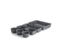 Wintem 8 Contenitori Portaoggetti in Feltro Grigio - Set Organizer Diverse Forme e Misure Ideali per Scrivania, Armadi e Cassetti - Ottimo per Ordinare non Solo l'Abbigliamento ma Anche Utensili
