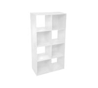 Wintem 8 Moduli Scaffali Mensole in Legno Bianco Adattabili - Moderno, Resistente ed Elegante Sono Ideali per Qualsiasi Ambiente Come Camera, Salone o Ingresso - Ottimo per Riporre Libri e Oggetti