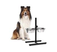 Wintem - Alzaciotole per Cani Rialzato Regolabile 10-45 cm con 2 Ciotole da 1L in Acciaio per Alimentazione Comoda e Igienica, Ideale per Migliorare Digestione e Posizione dell’Animale