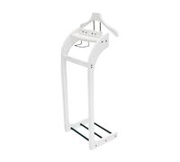 Wintem - Appendiabiti Da Terra Servo Muto in Legno Bianco Anticato Elegante e Robusto, Ideale come Porta Abiti da Camera e Stand Appendiabiti Salvaspazio