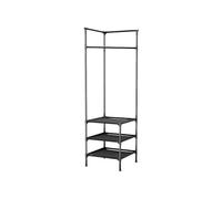 Wintem Appendiabiti Salvaspazio ad Angolo con 3 Ripiani 180x45x45cm - Ogni Ripiano ha una Capacità di 5kg che lo Rende Resistente - Ideale per Scarpe, Cappotti, Libri, Scatole - Facile da Montare