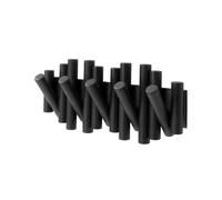 Wintem - Attaccapanni da Parete in Legno Nero Salvaspazio con 5 Ganci Pieghevoli a Scomparsa, Attaccapanni per Ingresso e Casa, Design Moderno e Montaggio a Muro