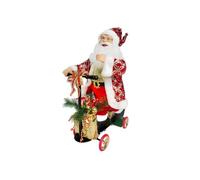 Wintem Babbo Natale con Scooter Animato in Movimento - Ideale per Rendere la tua Casa Accogliente Durante le Feste Natalizie con Luci LED Brillanti e Design Artigianale - 70x25x45cm