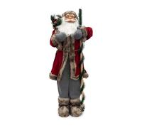 Wintem - Babbo Natale in Piedi cm con Abito Rosso Tradizionale e Dettagli Realistici, Pronto all’Uso per Addobbare Casa e Creare Magia Festiva