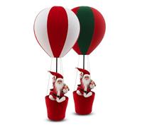 Wintem - Babbo Natale su Mongolfiera Natalizia con Albero Decorativo, Decorazione Scenografica per Casa e Negozi, Addobbo Natalizio Originale Pronto all’Uso