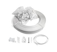 Wintem - Binario Tenda Soffitto Flessibile da 5 Metri per Montaggio a Parete o Soffitto, Adattabile ad Angoli e Curve, Ideale per Tende a Onda, con Kit Completo e Installazione Facile