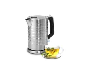 Wintem Bollitore Elettrico per Acqua in Acciaio Inox 1,7L - Ideale per Preparare Bevande Calde come Thè o Tisane in Modo Comodo e Veloce - Coperchio di Sicurezza con Blocco e Interrutore - 220-240V