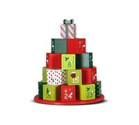 Wintem - Calendario Avvento 2025 con 25 Cassetti Decorativi Riutilizzabili per Natale, Idea Regalo Fai da Te, Albero dell’Avvento Elegante in Legno per Dolcetti e Sorprese
