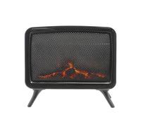 Wintem Caminetto Elettrico con Effetto Fiamma Realistico 34x18x30cm -Potenza e Termostato Regolabile 800/1600W Ideale per Creare un'Atmosfera Accogliente con Protezione dal Surriscaldamento