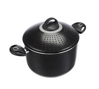 Wintem Cassaruola Alta in Alluminio Riciclato 20cm con Manici in Acciaio Inox Antiscottatura - si Adatta a Tutti i Piani Cottura ed è Resistente a Temperature fino a 300°C - Doppio Fondo Brevettato