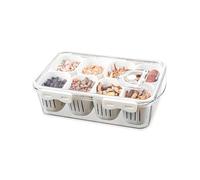 Wintem Contenitore con 8 Scomparti in PP - Chiusura a Clip e Funzione Sgocciolatoio