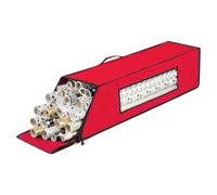 Wintem - Contenitore per Rotoli di Carta in Tessuto Oxford con Manico e Finestra Trasparente, Ideale per Conservare Carta Regalo Natale e Carta da Regalo in Ordine e al Riparo da Polvere e Umidità