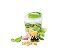 Wintem Contenitore Tritatutto con Frusta, Cestello e Lame in Acciaio Inox - Dimensioni Versatili e Compatte Ideale per Tritare Diversi Alimenti e Preparare Salse - Lavabile in Lavastoviglie