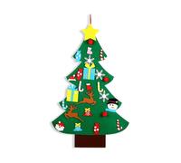 Wintem - Decorazione Natalizia Albero di Natale in Feltro 100x70 cm con Decorazioni Rimovibili per Bambini, Gioco Educativo e Addobbi Natalizi Riutilizzabili per la Casa, Parete o Cameretta