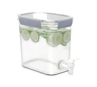Wintem - Dispenser Acqua da 3.5L con Rubinetto Antigoccia e Coperchio a Scatto, Ideale per Frigo, Uso Quotidiano e Picnic, Facile da Riempire e Pulire, Senza BPA, Dispenser Acqua Versatile e Sicuro