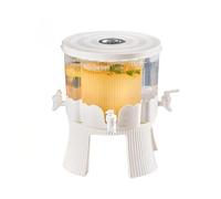 Wintem - Dispenser Acqua Girevole 6L con 4 Rubinetti per Bevande Diverse, Design Trasparente Rotante a 360°, Ideale per Feste, Buffet e Uso Quotidiano in Casa o Ufficio