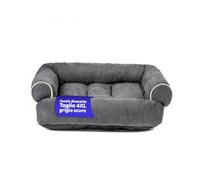 Wintem - Divano 4XL Grigio per Cani Morbido con Bordi Rialzati, Cuccia Interno Antistress per Cani e Gatti, Supporto Testa e Collo, Utilizzo Quotidiano, Design Elegante e Lavabile